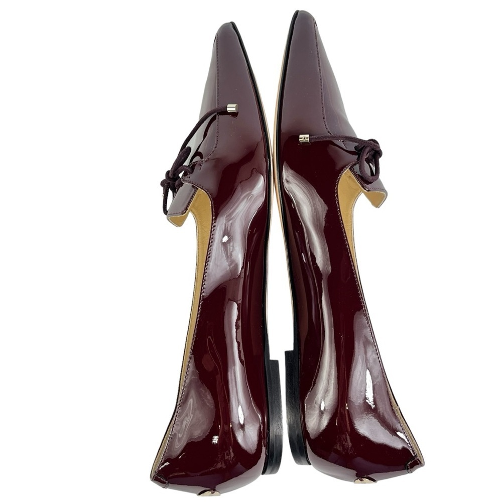 Jimmy Choo Genna Pointed Toe Flats Women’s 38.5  US 8 in Bordeaux New with Box - Picture 7 of 11